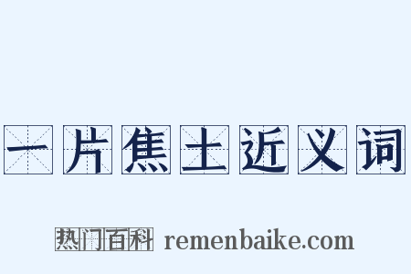 一片焦土近义词是什么意思的图片